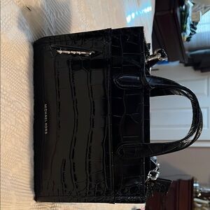Michael Kors Black Croc-Embossed Women's Bag